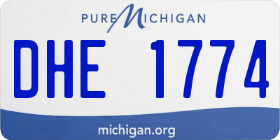 MI license plate DHE1774