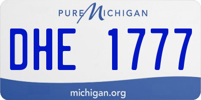 MI license plate DHE1777