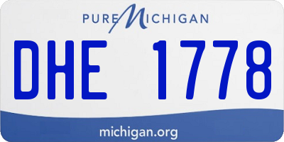 MI license plate DHE1778