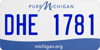 MI license plate DHE1781
