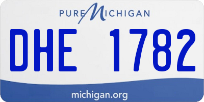 MI license plate DHE1782