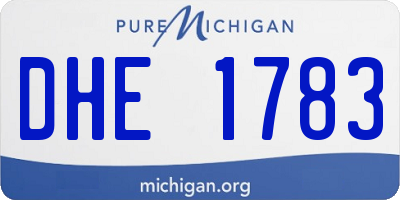 MI license plate DHE1783