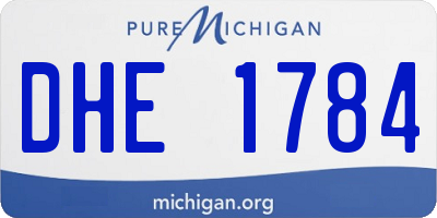 MI license plate DHE1784