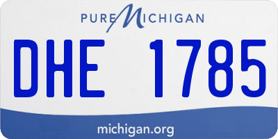 MI license plate DHE1785