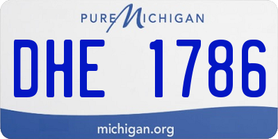 MI license plate DHE1786