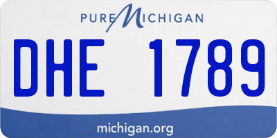 MI license plate DHE1789