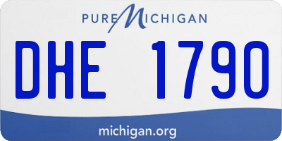 MI license plate DHE1790