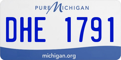 MI license plate DHE1791