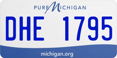 MI license plate DHE1795