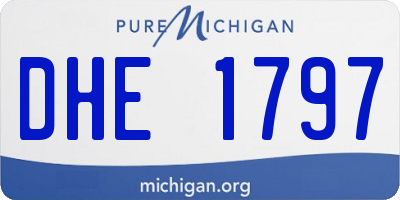 MI license plate DHE1797