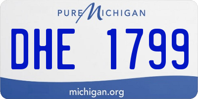 MI license plate DHE1799