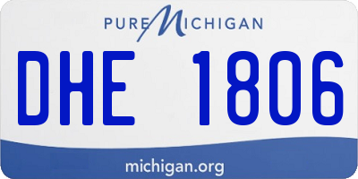 MI license plate DHE1806