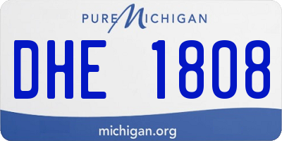 MI license plate DHE1808