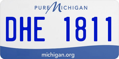 MI license plate DHE1811