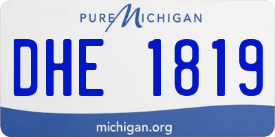 MI license plate DHE1819