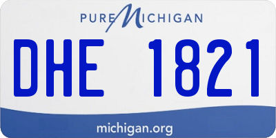 MI license plate DHE1821