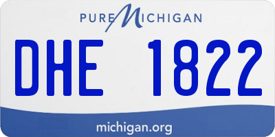 MI license plate DHE1822