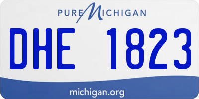 MI license plate DHE1823
