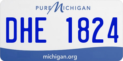 MI license plate DHE1824
