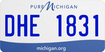 MI license plate DHE1831