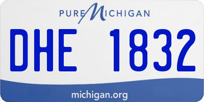 MI license plate DHE1832