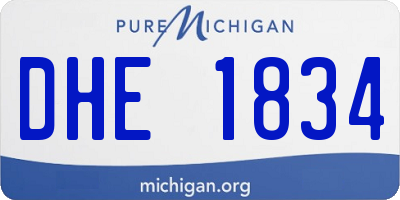 MI license plate DHE1834