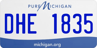 MI license plate DHE1835