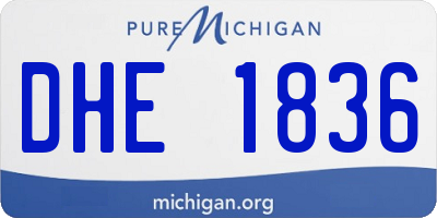 MI license plate DHE1836