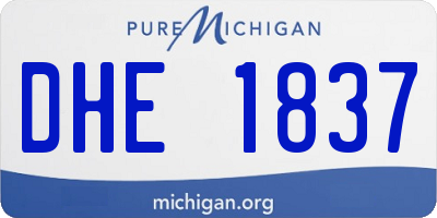 MI license plate DHE1837