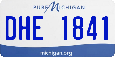 MI license plate DHE1841