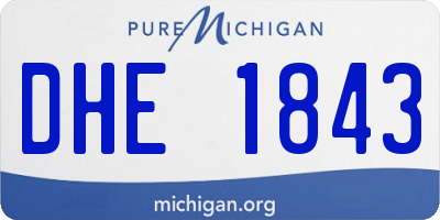MI license plate DHE1843