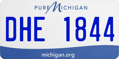 MI license plate DHE1844