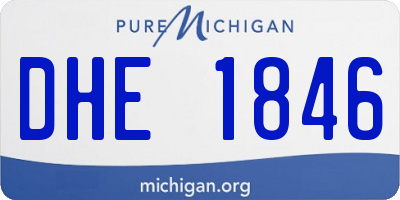 MI license plate DHE1846