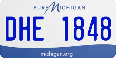 MI license plate DHE1848