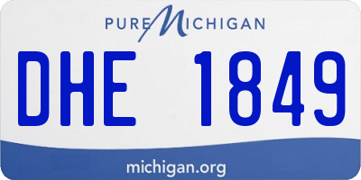 MI license plate DHE1849