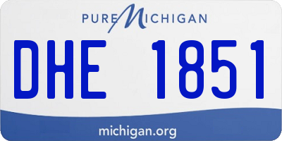 MI license plate DHE1851