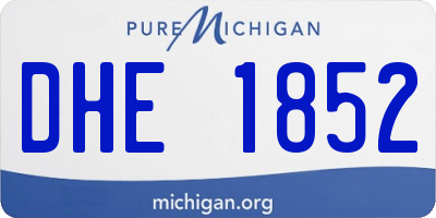 MI license plate DHE1852