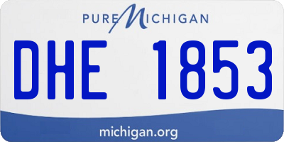 MI license plate DHE1853