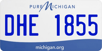 MI license plate DHE1855
