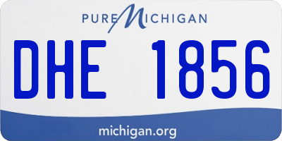 MI license plate DHE1856