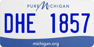 MI license plate DHE1857
