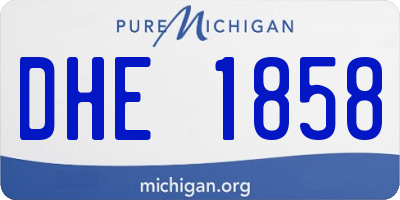 MI license plate DHE1858
