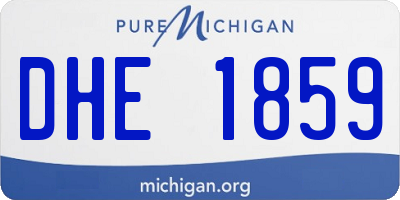 MI license plate DHE1859
