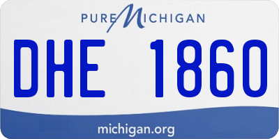MI license plate DHE1860