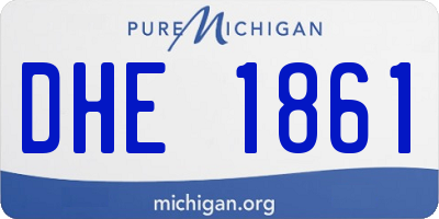 MI license plate DHE1861