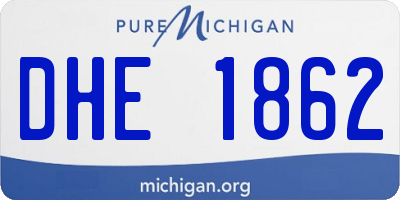 MI license plate DHE1862