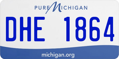 MI license plate DHE1864