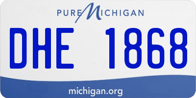 MI license plate DHE1868