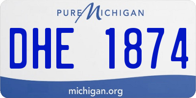 MI license plate DHE1874