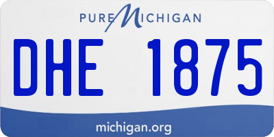 MI license plate DHE1875